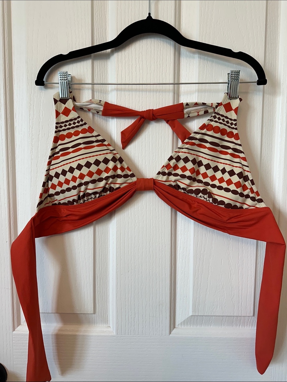 🧡 Geometric Stripe Swim Maxi Cover-Up in Orange and Brown 🧡 - Picture 9 of 10